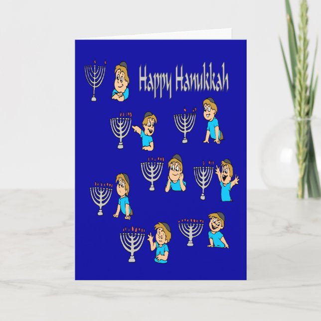 De Festividades Cartão Hanukkah (Frente)