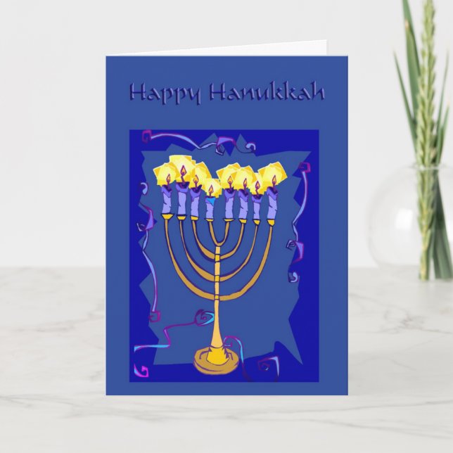 De Festividades Cartão Hanukkah (Frente)