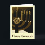 De Festividades Cartão Hanukkah Menorah<br><div class="desc">Esta carta retrorreflectora celebra o Festival das Luzes no estilo.</div>