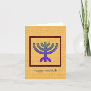De Festividades Cartão Hanukkah Menorah Feliz