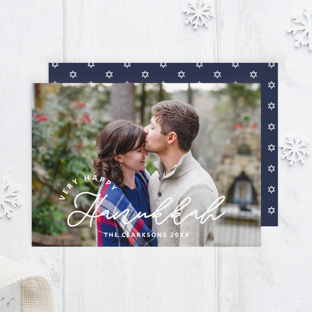 De Festividades Cartão Hanukkah muito feliz (Criador carregado)