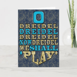 De Festividades Cartão Hanukkah "O Dreidel" com envelope