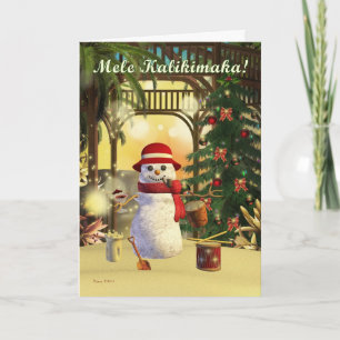 De Festividades Cartão havaiano Tropical Mele Kalikimaka