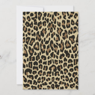 De Festividades Cartão impresso para animais castanho-leopardo-chi