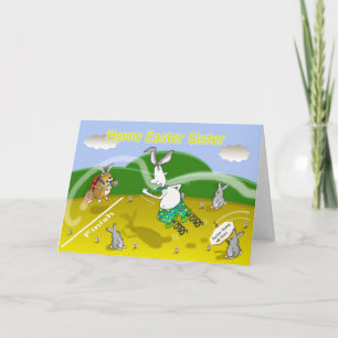 De Festividades Cartão Irmã páscoa, Gato Gordo e Duncan