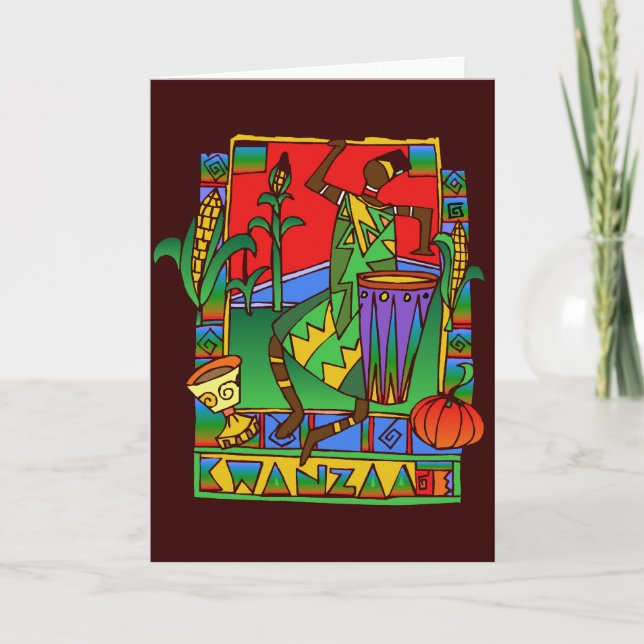 De Festividades cartão Kwanzaa (Frente)