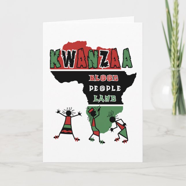 De Festividades cartão Kwanzaa (Frente)