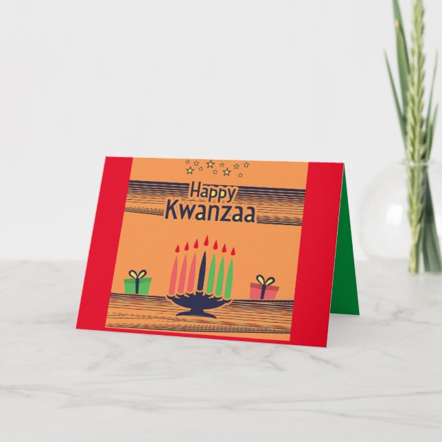 DE FESTIVIDADES CARTÃO KWANZAA FELIZ (Frente)