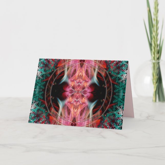 De Festividades Cartão luminoso para suspiros Fractais (Frente)