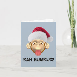 De Festividades Cartão Macaco Bah Humbug