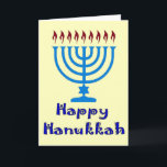 De Festividades Cartão menorah Hanukkah<br><div class="desc">Cartão de Chanucá de DatesDuJour.</div>