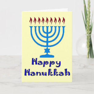 De Festividades Cartão menorah Hanukkah