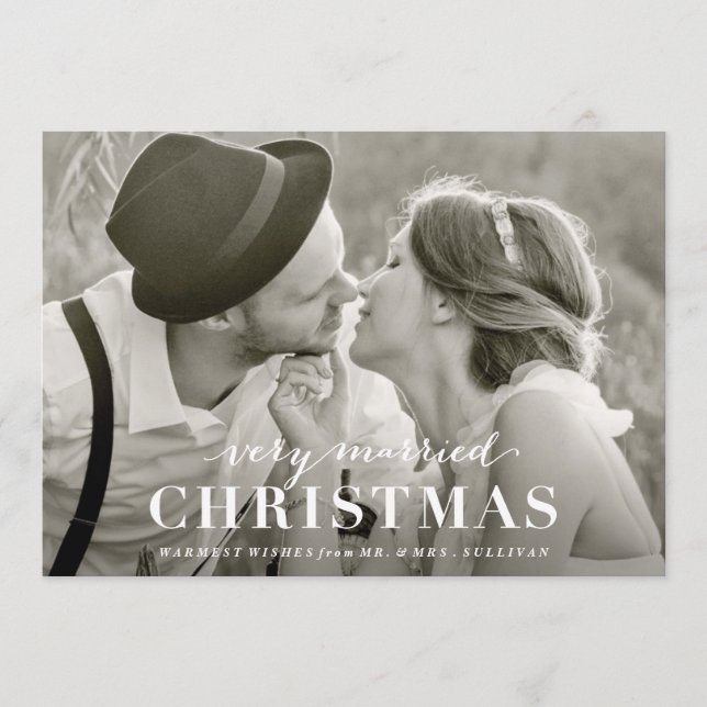 De Festividades Cartão muito casado do feriado do Newlywed do (Frente)