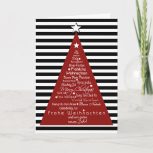 De Festividades Cartão multilíngue elegante do Feliz Natal