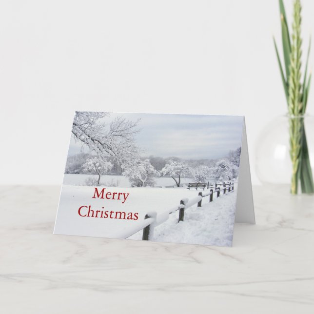 De Festividades Cartão ~ Natal Sticky Snow 7 (Frente)