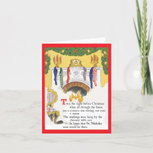 De Festividades Cartão "Noite Antes do Natal" com Estilo Retroativ