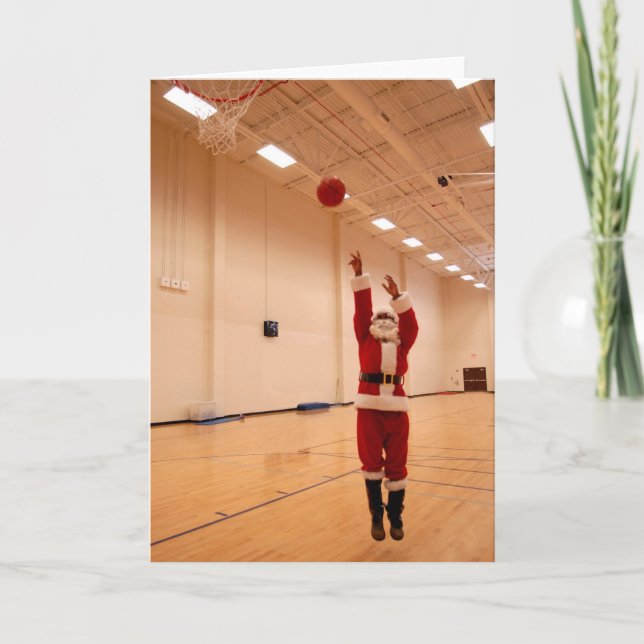 De Festividades Cartão Papai Noel Preto (Frente)