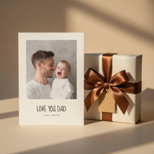 De Festividades Cartão Personalizado com Foto do Papai Dia dos P