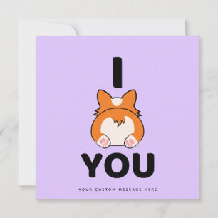 De Festividades Cartão Personalizado Corgi Love