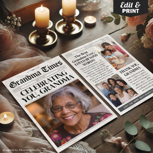 De Festividades Cartão personalizado do Dia das Mães para Avó, Jor