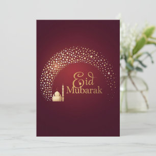 De Festividades Cartão personalizado moderno Eid Mubarak