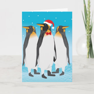 De Festividades Cartão Pinguim Natal