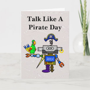 De Festividades Cartão Pirata Robot
