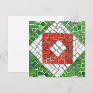 De Festividades Cartão plano quadrado HOLIDAY MOSAIC 5.25