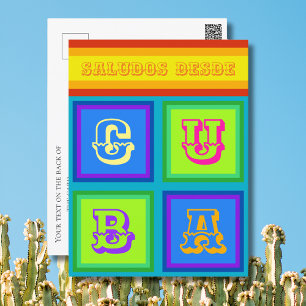 De Festividades Cartão postal a cores cubano