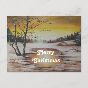 De Festividades Cartão postal Ann Hayes Winter Scene Feliz Natal