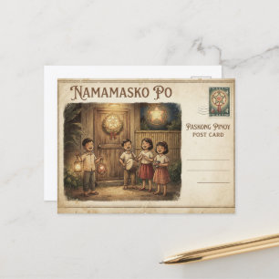 De Festividades Cartão Postal Antigo Namamasko Po