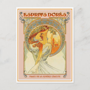 De Festividades Cartão postal - Art Nouveau Esprits Dores