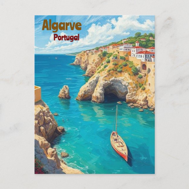 De Festividades Cartão postal cênico Algarve Portugal - Viagem lit (Frente)