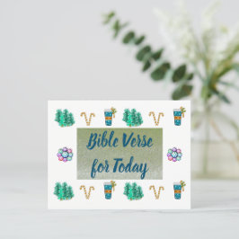 De Festividades Cartão postal com brilho falso do versículo da Bíb