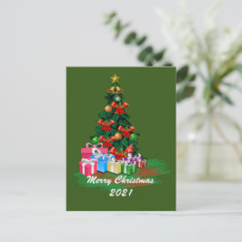 De Festividades Cartão postal da árvore natalícia