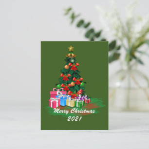 De Festividades Cartão postal da árvore natalícia