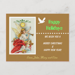 De Festividades Cartão postal da família Happy Holidays