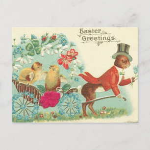 De Festividades Cartão postal da Páscoa Vintage