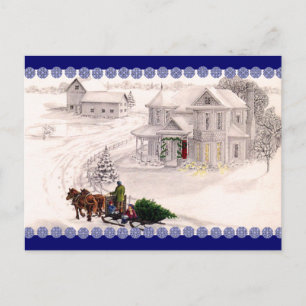 De Festividades Cartão postal da vila natalina