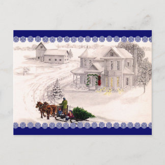 De Festividades Cartão postal da vila natalina