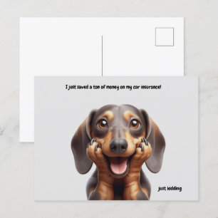De Festividades Cartão postal Dachshund para Rir
