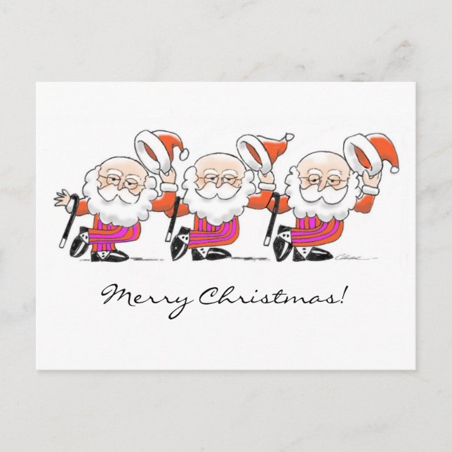 De Festividades Cartão postal Dançando Santas (Frente)