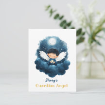 Cartão postal do Anjo Starry Night Guardian