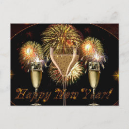 De Festividades cartão postal do feliz ano novo espumante