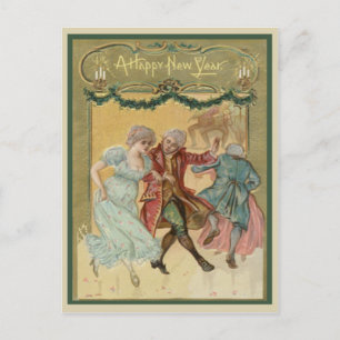 De Festividades Cartão postal do Feliz ano novo Vintage