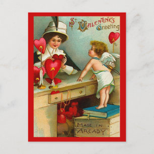 De Festividades Cartão postal do Namorados Vintage