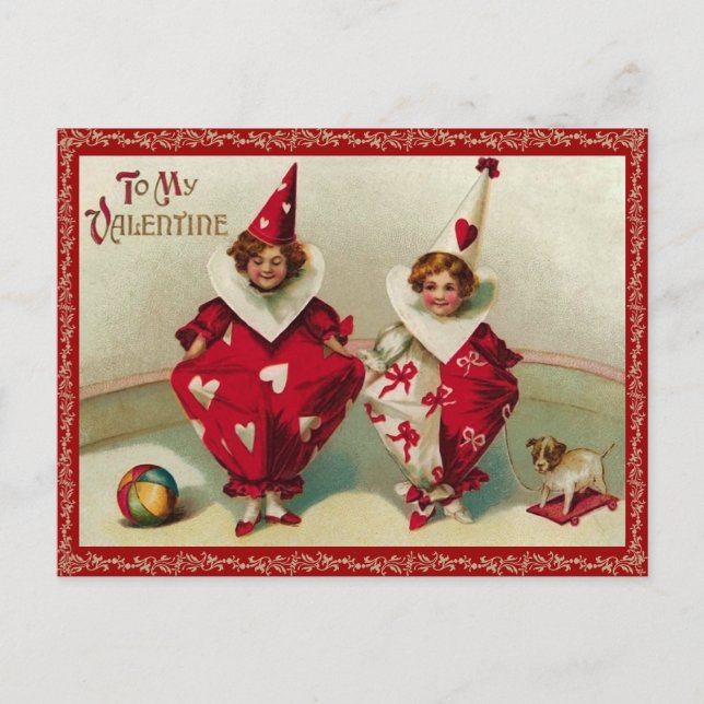 De Festividades Cartão postal do Namorados Vintage (Frente)