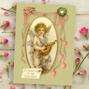 De Festividades Cartão postal do Namorados Vintage Cherub