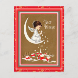 De Festividades Cartão postal do Natal vintage Angel