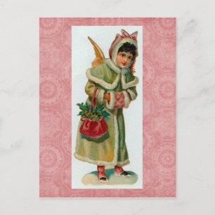 De Festividades Cartão postal do Natal vintage Angel